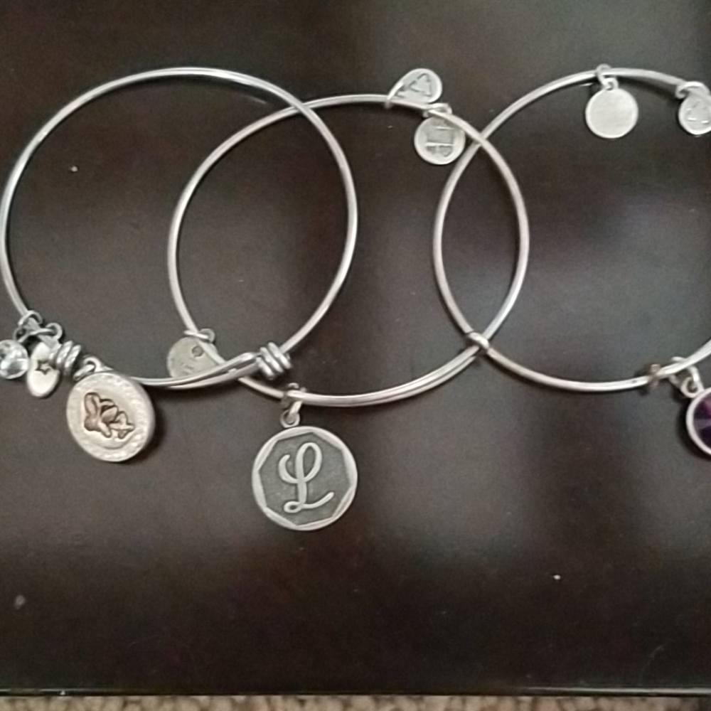 Silver plated charm bracelets (3)
